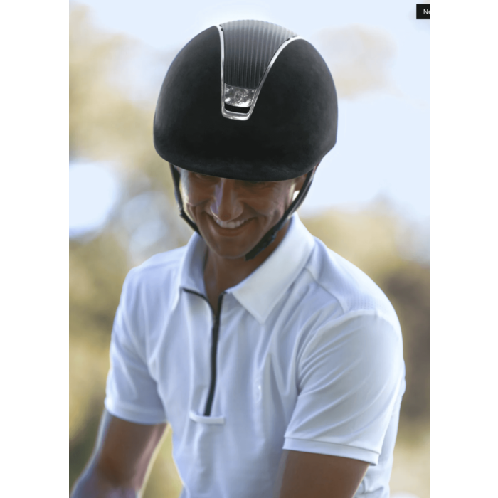 Samshield Premium Alcantara w. Leather top Blk Chrome 2.0 hjelm
